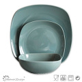 Blue Color Square Shape 16PCS Dinnerware Set